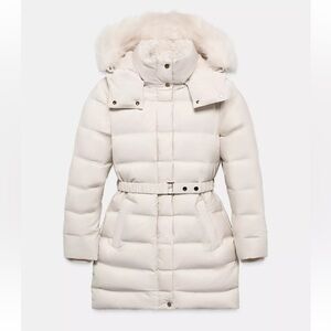 New- Zara Women's Off-White Puffer Jacket